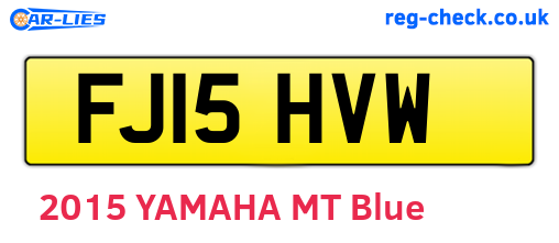FJ15HVW are the vehicle registration plates.