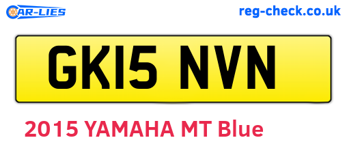 GK15NVN are the vehicle registration plates.