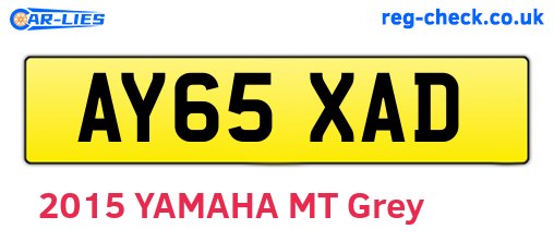 AY65XAD are the vehicle registration plates.