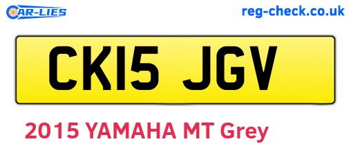CK15JGV are the vehicle registration plates.