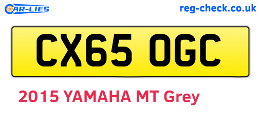 CX65OGC are the vehicle registration plates.