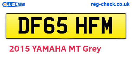 DF65HFM are the vehicle registration plates.