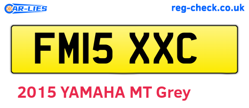 FM15XXC are the vehicle registration plates.