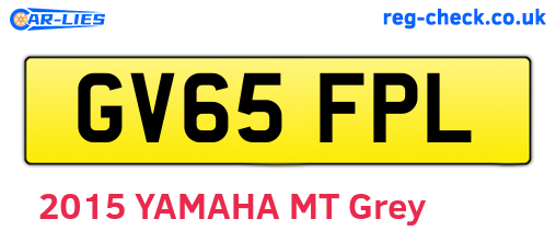GV65FPL are the vehicle registration plates.