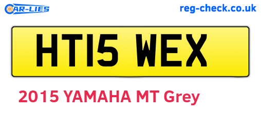 HT15WEX are the vehicle registration plates.