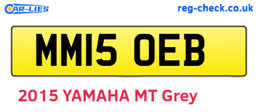 MM15OEB are the vehicle registration plates.