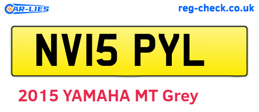 NV15PYL are the vehicle registration plates.
