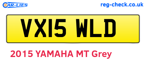 VX15WLD are the vehicle registration plates.