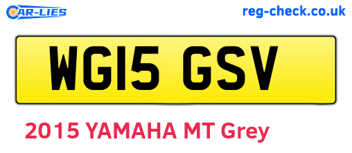 WG15GSV are the vehicle registration plates.