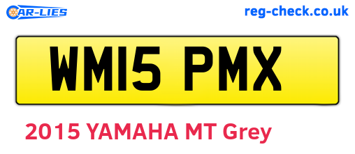 WM15PMX are the vehicle registration plates.