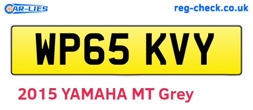WP65KVY are the vehicle registration plates.