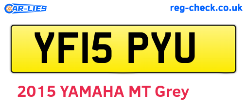 YF15PYU are the vehicle registration plates.