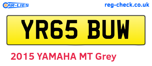 YR65BUW are the vehicle registration plates.