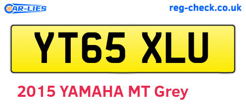 YT65XLU are the vehicle registration plates.