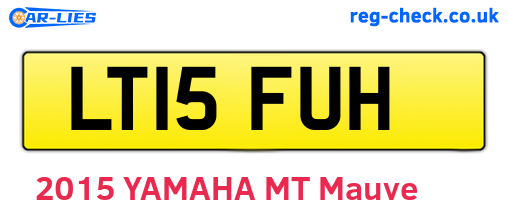 LT15FUH are the vehicle registration plates.