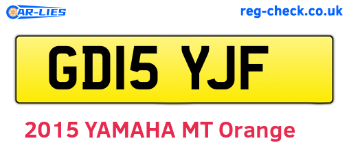 GD15YJF are the vehicle registration plates.