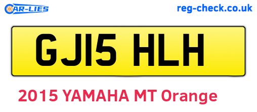 GJ15HLH are the vehicle registration plates.