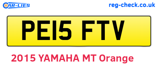 PE15FTV are the vehicle registration plates.