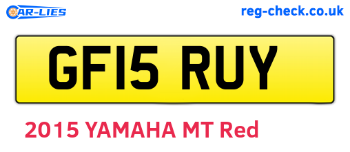 GF15RUY are the vehicle registration plates.