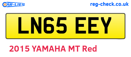 LN65EEY are the vehicle registration plates.