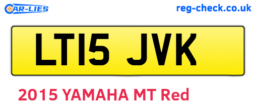 LT15JVK are the vehicle registration plates.