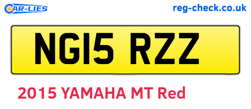 NG15RZZ are the vehicle registration plates.