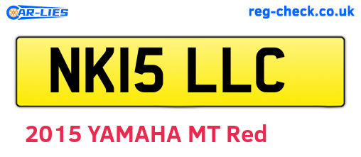 NK15LLC are the vehicle registration plates.