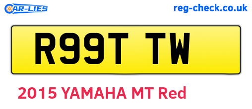 R99TTW are the vehicle registration plates.