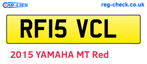 RF15VCL are the vehicle registration plates.