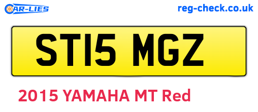 ST15MGZ are the vehicle registration plates.