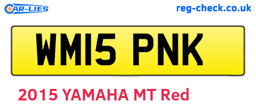 WM15PNK are the vehicle registration plates.