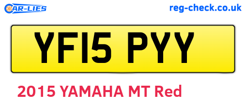 YF15PYY are the vehicle registration plates.