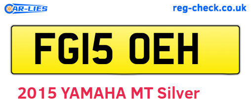FG15OEH are the vehicle registration plates.