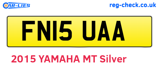 FN15UAA are the vehicle registration plates.