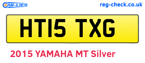 HT15TXG are the vehicle registration plates.