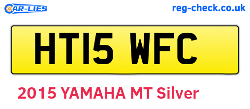 HT15WFC are the vehicle registration plates.
