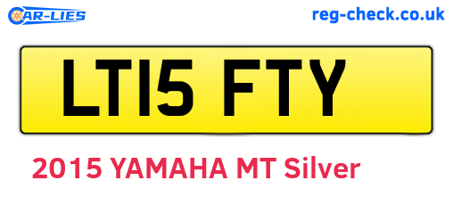 LT15FTY are the vehicle registration plates.