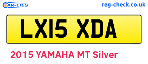 LX15XDA are the vehicle registration plates.