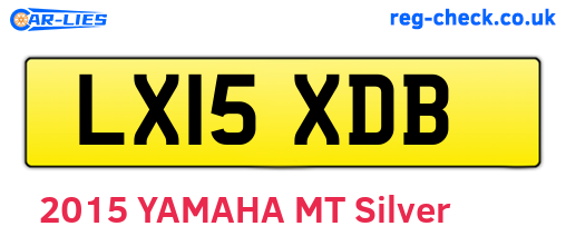 LX15XDB are the vehicle registration plates.