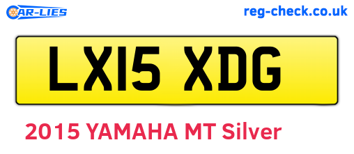 LX15XDG are the vehicle registration plates.