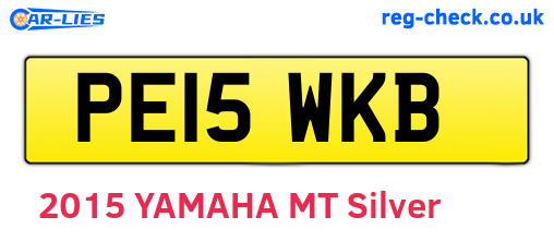 PE15WKB are the vehicle registration plates.