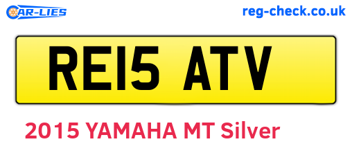 RE15ATV are the vehicle registration plates.