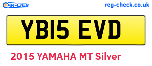 YB15EVD are the vehicle registration plates.
