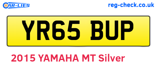 YR65BUP are the vehicle registration plates.