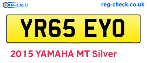 YR65EYO are the vehicle registration plates.