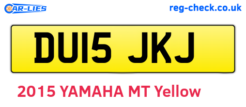 DU15JKJ are the vehicle registration plates.