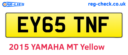 EY65TNF are the vehicle registration plates.