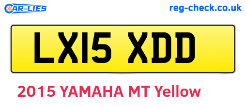 LX15XDD are the vehicle registration plates.