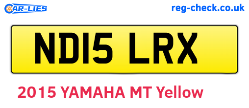 ND15LRX are the vehicle registration plates.