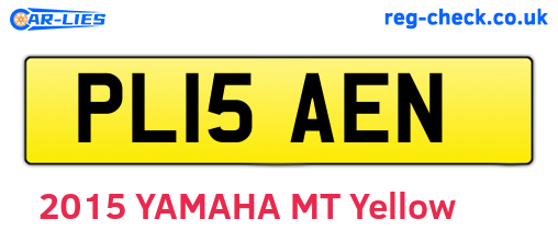PL15AEN are the vehicle registration plates.